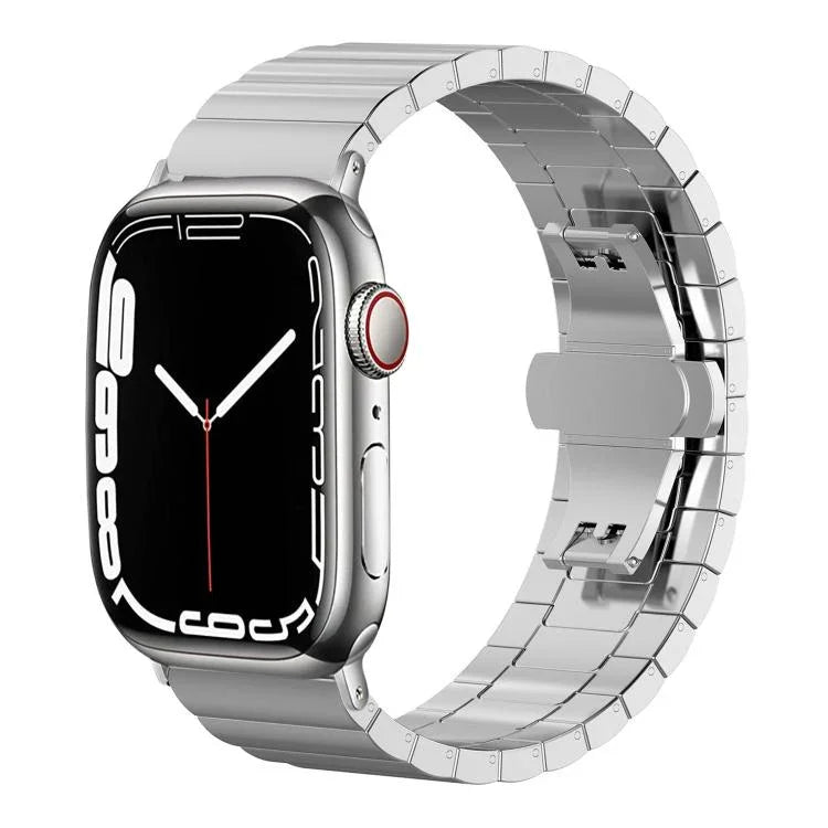 สายรัดนาฬิกาสแตนเลสสตีลตันเม็ดไม้ไผ่เม็ดเดียว xDfind สำหรับ Apple Watch 42 / 44 / 45 / 46 / 49 มม. 22 มม. สำหรับ Apple Watch 38 / 40 / 41 / S10 42 มม. 20 มม.