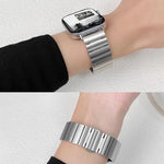 สายรัดนาฬิกาสแตนเลสสตีลตันเม็ดไม้ไผ่เม็ดเดียว xDfind สำหรับ Apple Watch 42 / 44 / 45 / 46 / 49 มม. 22 มม. สำหรับ Apple Watch 38 / 40 / 41 / S10 42 มม. 20 มม.