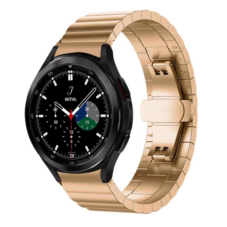 สายสแตนเลสสตีลแข็ง xDfind แบบเม็ดเดียวลายไม้ไผ่ สำหรับ Samsung Galaxy Watch8 / Watch8 Classic 22 มม., Samsung Galaxy Watch 7 / 6 / 5 / FE 20 มม., Samsung Galaxy Fit3 SM-R390 18 มม.