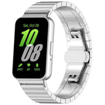 สายสแตนเลสสตีลแข็ง xDfind แบบเม็ดเดียวลายไม้ไผ่ สำหรับ Samsung Galaxy Watch8 / Watch8 Classic 22 มม., Samsung Galaxy Watch 7 / 6 / 5 / FE 20 มม., Samsung Galaxy Fit3 SM-R390 18 มม.