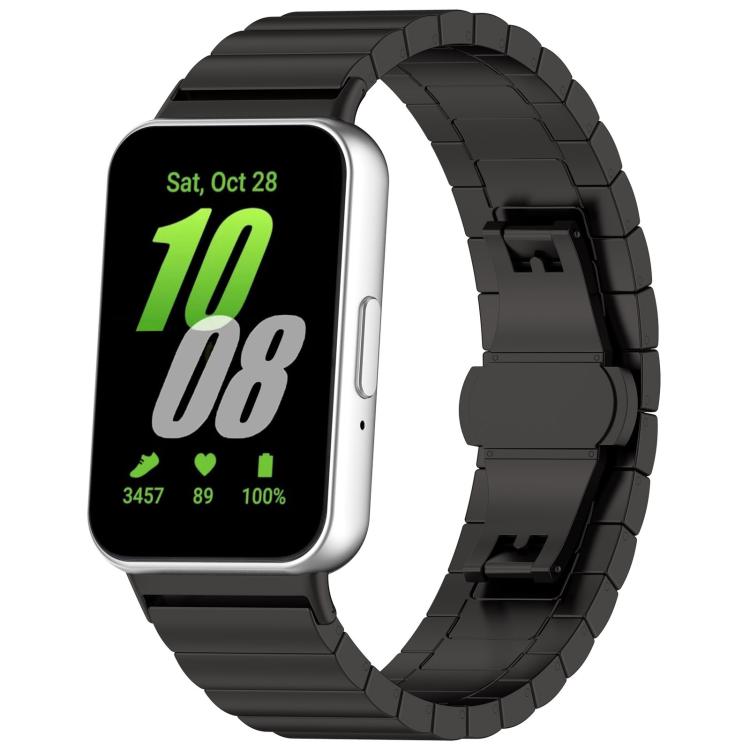 สายสแตนเลสสตีลแข็ง xDfind แบบเม็ดเดียวลายไม้ไผ่ สำหรับ Samsung Galaxy Watch8 / Watch8 Classic 22 มม., Samsung Galaxy Watch 7 / 6 / 5 / FE 20 มม., Samsung Galaxy Fit3 SM-R390 18 มม.