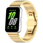 สายสแตนเลสสตีลแข็ง xDfind แบบเม็ดเดียวลายไม้ไผ่ สำหรับ Samsung Galaxy Watch8 / Watch8 Classic 22 มม., Samsung Galaxy Watch 7 / 6 / 5 / FE 20 มม., Samsung Galaxy Fit3 SM-R390 18 มม.