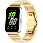 สายสแตนเลสสตีลแข็ง xDfind แบบเม็ดเดียวลายไม้ไผ่ สำหรับ Samsung Galaxy Watch8 / Watch8 Classic 22 มม., Samsung Galaxy Watch 7 / 6 / 5 / FE 20 มม., Samsung Galaxy Fit3 SM-R390 18 มม.