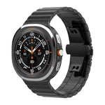 สายสแตนเลสสตีลแข็ง xDfind แบบเม็ดเดียวลายไม้ไผ่ สำหรับ Samsung Galaxy Watch8 / Watch8 Classic 22 มม., Samsung Galaxy Watch 7 / 6 / 5 / FE 20 มม., Samsung Galaxy Fit3 SM-R390 18 มม.