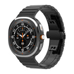 สายสแตนเลสสตีลแข็ง xDfind แบบเม็ดเดียวลายไม้ไผ่ สำหรับ Samsung Galaxy Watch8 / Watch8 Classic 22 มม., Samsung Galaxy Watch 7 / 6 / 5 / FE 20 มม., Samsung Galaxy Fit3 SM-R390 18 มม.