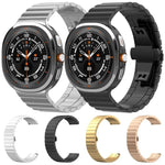สายสแตนเลสสตีลแข็ง xDfind แบบเม็ดเดียวลายไม้ไผ่ สำหรับ Samsung Galaxy Watch8 / Watch8 Classic 22 มม., Samsung Galaxy Watch 7 / 6 / 5 / FE 20 มม., Samsung Galaxy Fit3 SM-R390 18 มม.