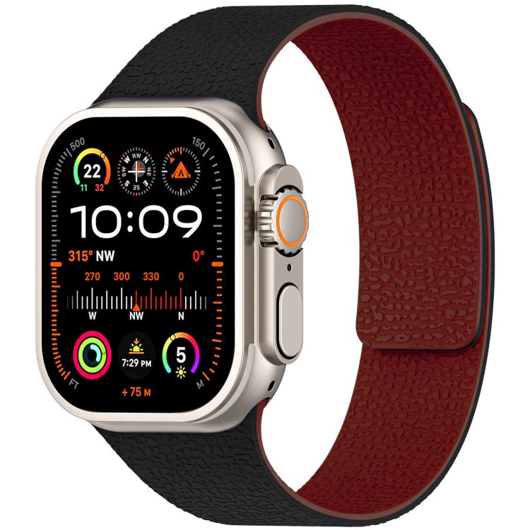 สายรัดนาฬิกาซิลิโคนแม่เหล็กลายลิ้นจี่ xDfind สำหรับ Apple Watch 42 / 44 / 45 / 46 / 49 มม. สำหรับ Apple Watch 38 / 40 / 41 / S10 42 มม.