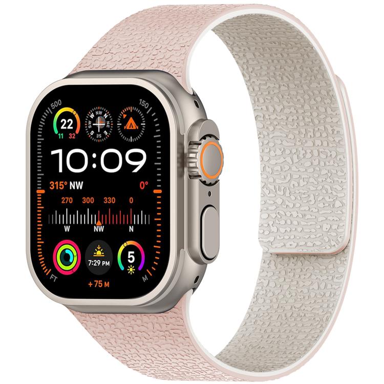 สายรัดนาฬิกาซิลิโคนแม่เหล็กลายลิ้นจี่ xDfind สำหรับ Apple Watch 42 / 44 / 45 / 46 / 49 มม. สำหรับ Apple Watch 38 / 40 / 41 / S10 42 มม.