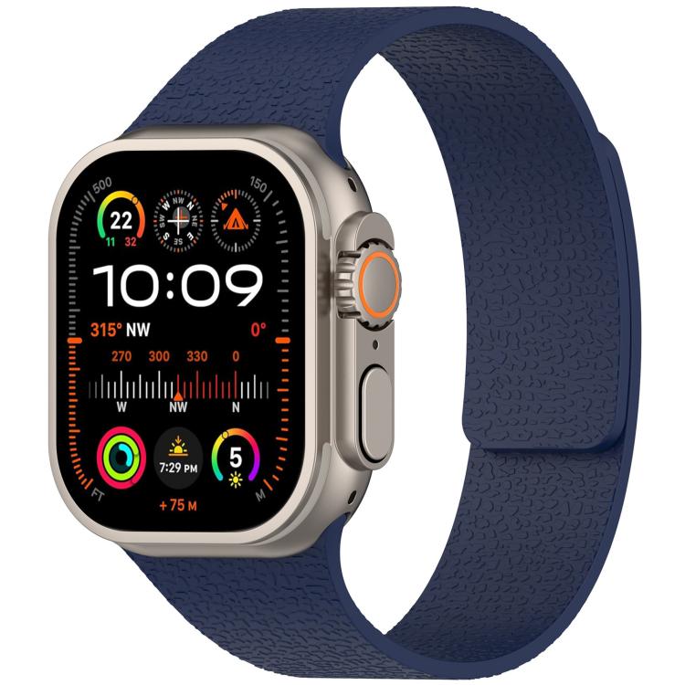 สายรัดนาฬิกาซิลิโคนแม่เหล็กลายลิ้นจี่ xDfind สำหรับ Apple Watch 42 / 44 / 45 / 46 / 49 มม. สำหรับ Apple Watch 38 / 40 / 41 / S10 42 มม.