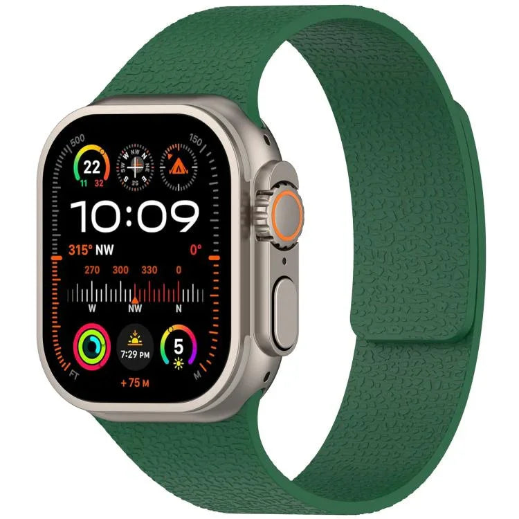 สายรัดนาฬิกาซิลิโคนแม่เหล็กลายลิ้นจี่ xDfind สำหรับ Apple Watch 42 / 44 / 45 / 46 / 49 มม. สำหรับ Apple Watch 38 / 40 / 41 / S10 42 มม.