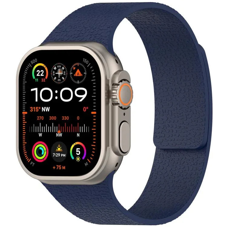 สายรัดนาฬิกาซิลิโคนแม่เหล็กลายลิ้นจี่ xDfind สำหรับ Apple Watch 42 / 44 / 45 / 46 / 49 มม. สำหรับ Apple Watch 38 / 40 / 41 / S10 42 มม.