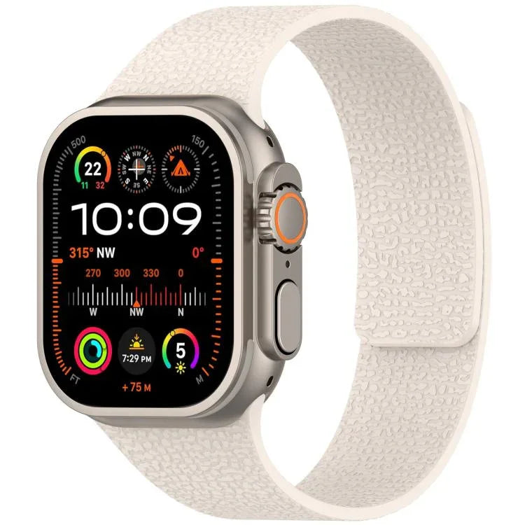 สายรัดนาฬิกาซิลิโคนแม่เหล็กลายลิ้นจี่ xDfind สำหรับ Apple Watch 42 / 44 / 45 / 46 / 49 มม. สำหรับ Apple Watch 38 / 40 / 41 / S10 42 มม.