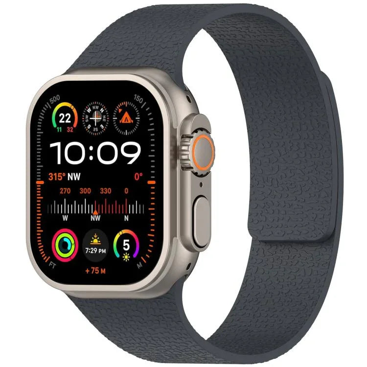 สายรัดนาฬิกาซิลิโคนแม่เหล็กลายลิ้นจี่ xDfind สำหรับ Apple Watch 42 / 44 / 45 / 46 / 49 มม. สำหรับ Apple Watch 38 / 40 / 41 / S10 42 มม.