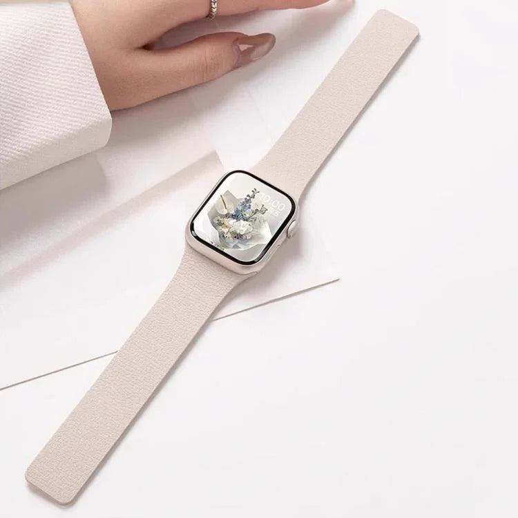 สายรัดนาฬิกาซิลิโคนแม่เหล็กลายลิ้นจี่ xDfind สำหรับ Apple Watch 42 / 44 / 45 / 46 / 49 มม. สำหรับ Apple Watch 38 / 40 / 41 / S10 42 มม.