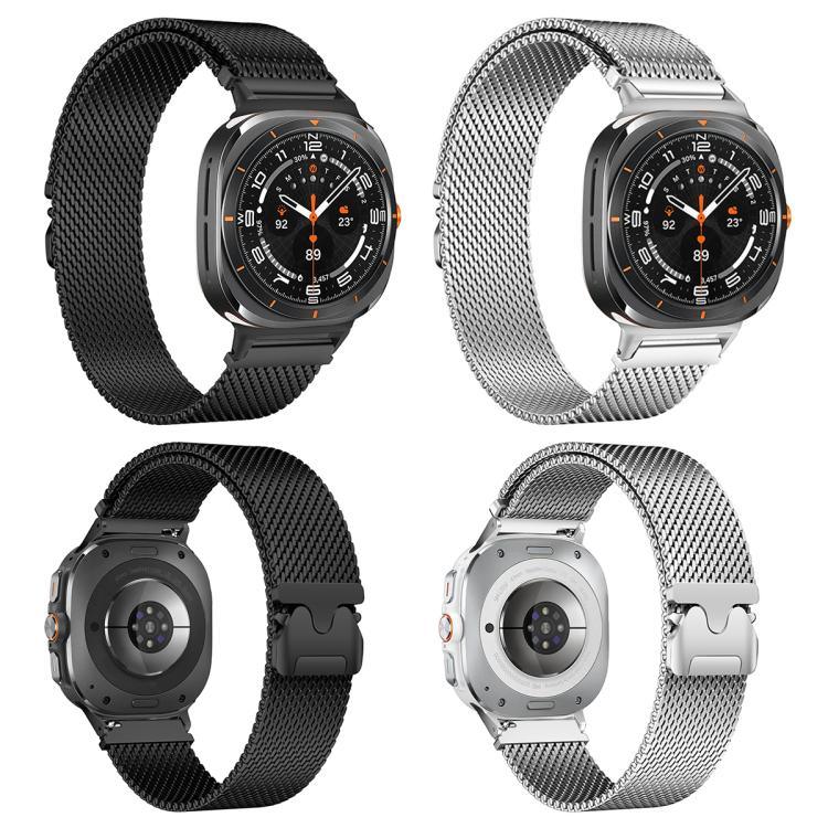 สายสแตนเลสสตีล xDfind แบบมิลานีส พร้อมหัวล็อกแบบร่มชูชีพ สำหรับ Samsung Galaxy Watch Ultra / Ultra 2025, Samsung Galaxy Watch8 / Watch8 Classic 22 มม.