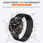 สายสแตนเลสสตีล xDfind แบบมิลานีส พร้อมหัวล็อกแบบร่มชูชีพ สำหรับ Samsung Galaxy Watch Ultra / Ultra 2025, Samsung Galaxy Watch8 / Watch8 Classic 22 มม.