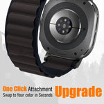 สายไนลอน xDfind พร้อมห่วงหัวล็อกสีดำ สำหรับ Samsung Galaxy Watch Ultra 47 มม. / Ultra 2025, Samsung Galaxy Watch8 / 8 Classic