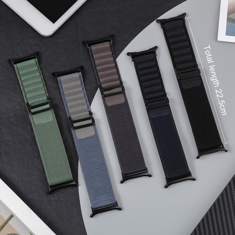 สายไนลอน xDfind พร้อมห่วงหัวล็อกสีดำ สำหรับ Samsung Galaxy Watch Ultra 47 มม. / Ultra 2025, Samsung Galaxy Watch8 / 8 Classic