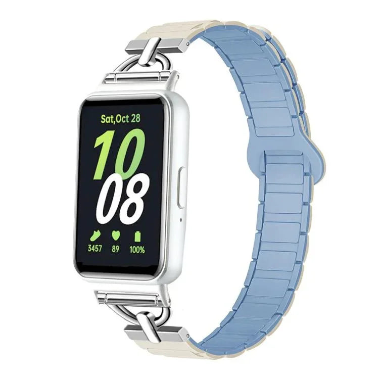 สายซิลิโคนแม่เหล็กรูปตัว D แบบเม็ดสาม สำหรับ Samsung Galaxy Fit3