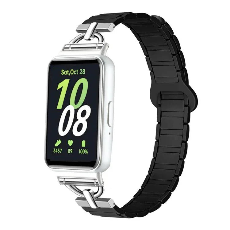 สายซิลิโคนแม่เหล็กรูปตัว D แบบเม็ดสาม สำหรับ Samsung Galaxy Fit3