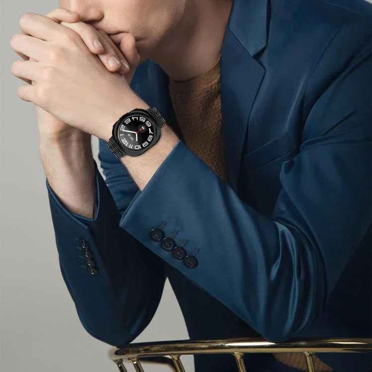 สายสแตนเลสสตีลแบบเม็ดห้าพร้อมหัวล็อกเต่า สำหรับ Samsung Galaxy Watch Ultra 47 มม. / Ultra 2025