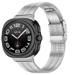 สายสแตนเลสสตีลแบบเม็ดห้าพร้อมหัวล็อกเต่า สำหรับ Samsung Galaxy Watch Ultra 47 มม. / Ultra 2025