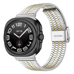 สายสแตนเลสสตีลแบบเม็ดเจ็ดพร้อมหัวล็อก สำหรับ Samsung Galaxy Watch Ultra 47 มม. / Ultra 2025