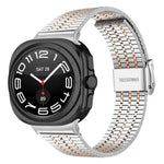 สายสแตนเลสสตีลแบบเม็ดเจ็ดพร้อมหัวล็อก สำหรับ Samsung Galaxy Watch Ultra 47 มม. / Ultra 2025