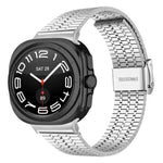 สายสแตนเลสสตีลแบบเม็ดเจ็ดพร้อมหัวล็อก สำหรับ Samsung Galaxy Watch Ultra 47 มม. / Ultra 2025