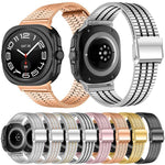 สายสแตนเลสสตีลแบบเม็ดเจ็ดพร้อมหัวล็อก สำหรับ Samsung Galaxy Watch Ultra 47 มม. / Ultra 2025