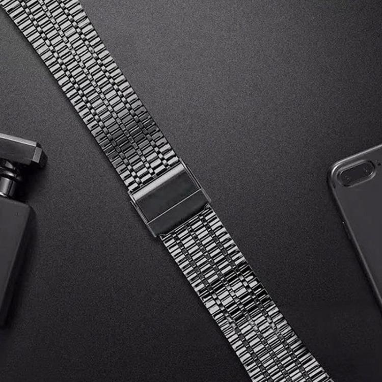 สายรัดนาฬิกาสแตนเลสสตีลแบบตัวล็อกลูกปัดเจ็ดเม็ด สำหรับ Samsung Galaxy Watch 7 / 6 / 5 / 4