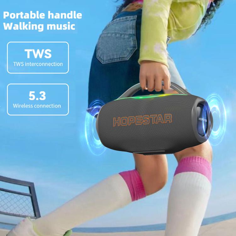 ลำโพงบลูทูธกันน้ำแบบพกพา HOPESTAR H87 70W รองรับแจ็ค 3.5 มม.