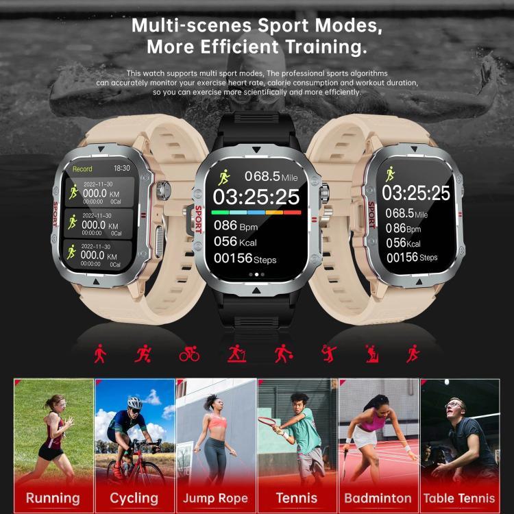 C30 Pro สมาร์ทวอทช์กีฬา BT กลางแจ้ง หน้าจอ TFT 2.19 นิ้ว