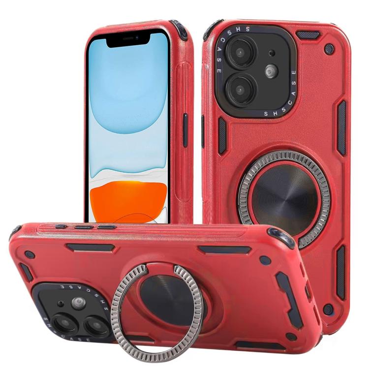 เคสโทรศัพท์ที่ยึดแม่เหล็กหมุนได้ 360 องศา แบบสามแกน Mecha สำหรับ iPhone 12, สำหรับ iPhone 12 Pro, สำหรับ iPhone 11