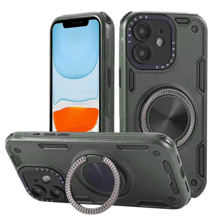 เคสโทรศัพท์ที่ยึดแม่เหล็กหมุนได้ 360 องศา แบบสามแกน Mecha สำหรับ iPhone 12, สำหรับ iPhone 12 Pro, สำหรับ iPhone 11