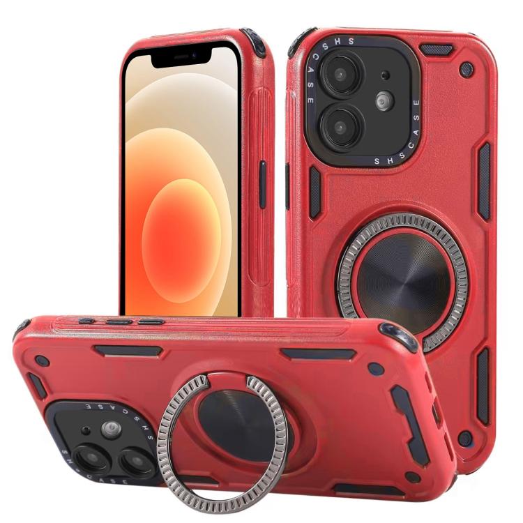 เคสโทรศัพท์ที่ยึดแม่เหล็กหมุนได้ 360 องศา แบบสามแกน Mecha สำหรับ iPhone 12, สำหรับ iPhone 12 Pro, สำหรับ iPhone 11