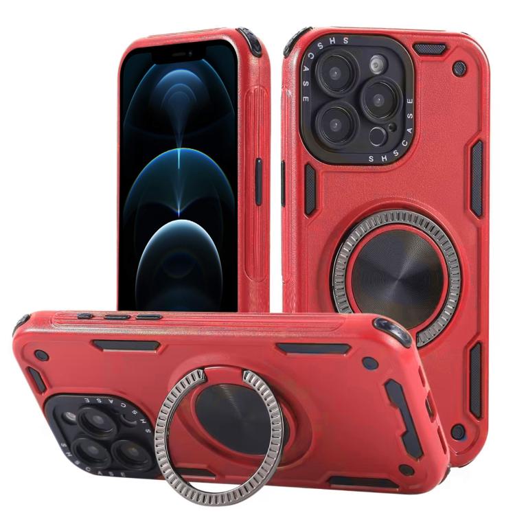 เคสโทรศัพท์ที่ยึดแม่เหล็กหมุนได้ 360 องศา แบบสามแกน Mecha สำหรับ iPhone 12, สำหรับ iPhone 12 Pro, สำหรับ iPhone 11