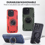 เคสโทรศัพท์ที่ยึดแม่เหล็กหมุนได้ 360 องศา แบบสามแกน Mecha สำหรับ iPhone 12, สำหรับ iPhone 12 Pro, สำหรับ iPhone 11