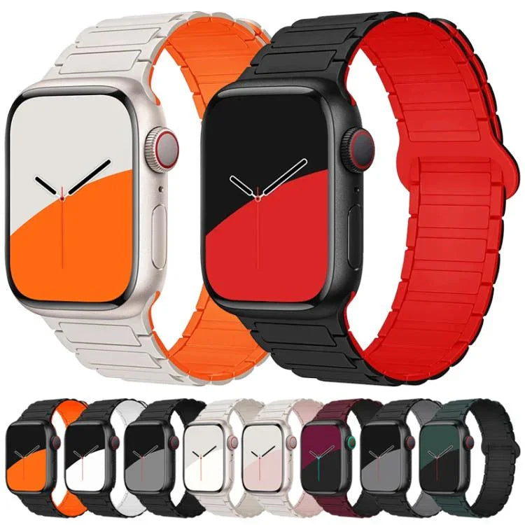 สายรัดนาฬิกาซิลิโคนแม่เหล็กสามเม็ด xDfind สำหรับ Apple Watch 42 / 44 / 45 / 46 / 49mm, สำหรับ Apple Watch 38 / 40 / 41 / S10 42mm