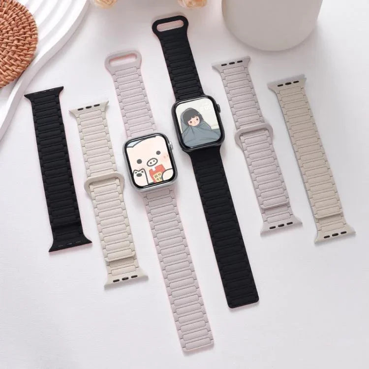 สายรัดนาฬิกาซิลิโคนแม่เหล็กสามเม็ด xDfind สำหรับ Apple Watch 42 / 44 / 45 / 46 / 49mm, สำหรับ Apple Watch 38 / 40 / 41 / S10 42mm