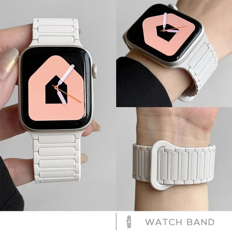สายรัดนาฬิกาซิลิโคนแม่เหล็กสามเม็ด xDfind สำหรับ Apple Watch 42 / 44 / 45 / 46 / 49mm, สำหรับ Apple Watch 38 / 40 / 41 / S10 42mm