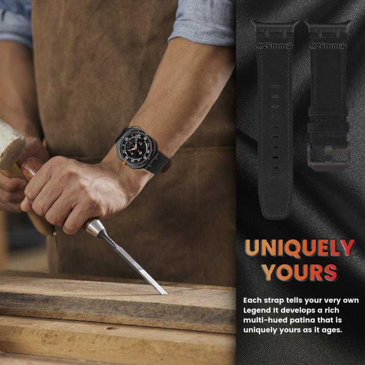 สายรัดนาฬิกาหนังม้าบ้า สำหรับ Samsung Galaxy Watch8 / Watch8 Classic
