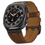 สายรัดนาฬิกาหนังม้าบ้า สำหรับ Samsung Galaxy Watch8 / Watch8 Classic
