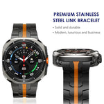 สายรัดนาฬิกาแบบหัวเข็มขัดผีเสื้อ อัลลอยไทเทเนียม สำหรับ Samsung Galaxy Watch8 / Watch8 Classic