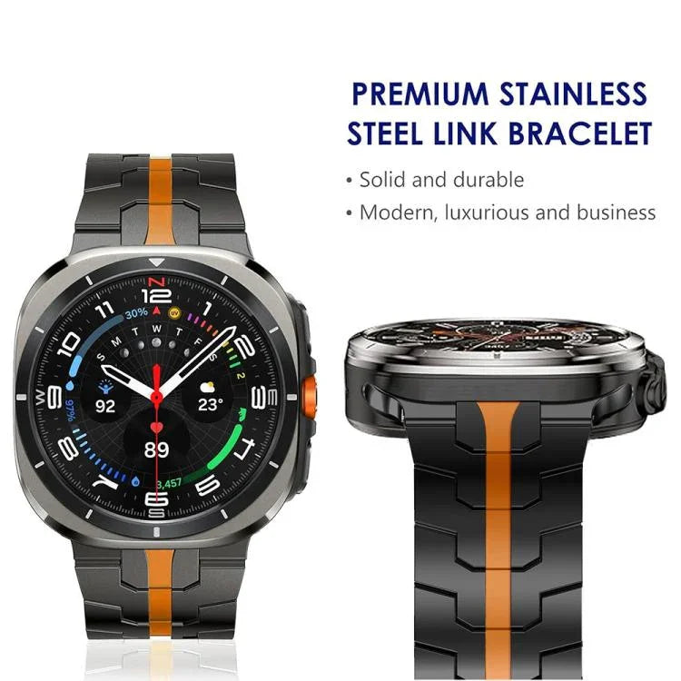 สายรัดนาฬิกาแบบหัวเข็มขัดผีเสื้อ อัลลอยไทเทเนียม สำหรับ Samsung Galaxy Watch8 / Watch8 Classic