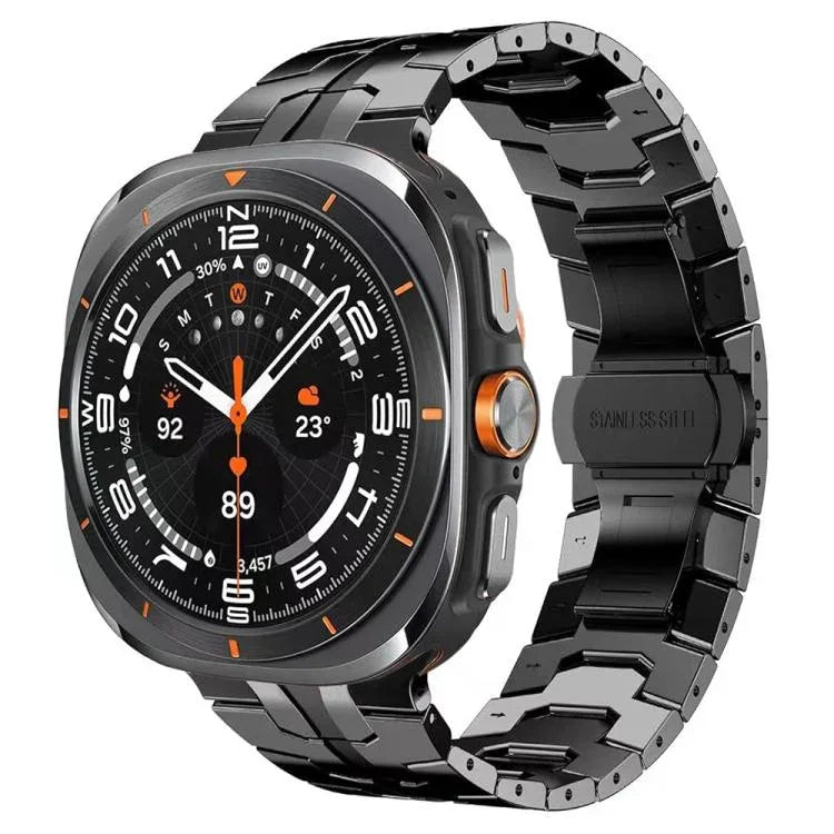 สายรัดนาฬิกาแบบหัวเข็มขัดผีเสื้อ อัลลอยไทเทเนียม สำหรับ Samsung Galaxy Watch8 / Watch8 Classic