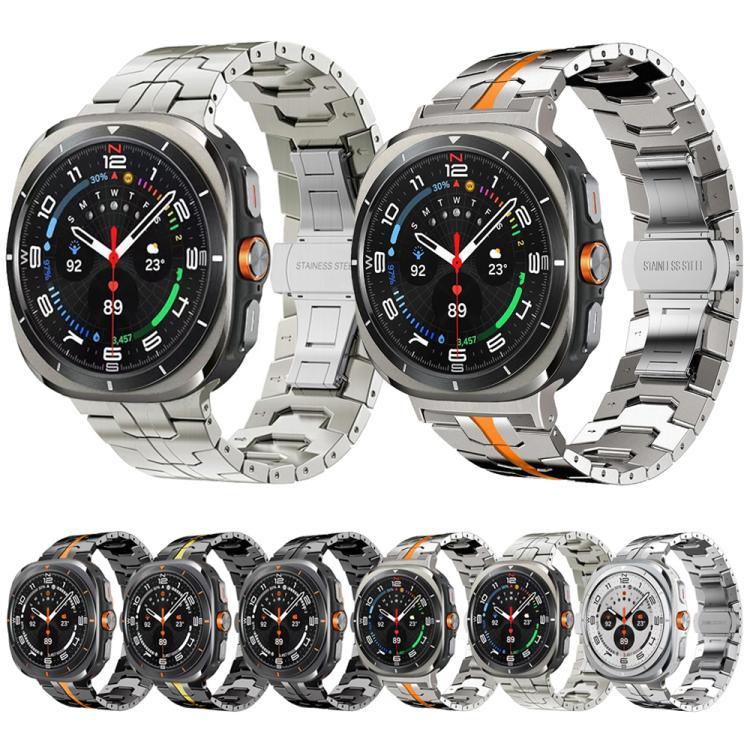 สายรัดนาฬิกาแบบหัวเข็มขัดผีเสื้อ อัลลอยไทเทเนียม สำหรับ Samsung Galaxy Watch8 / Watch8 Classic