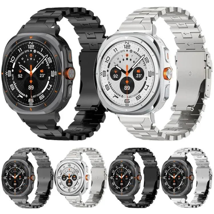 สายรัดนาฬิกาโลหะผสมไทเทเนียมหัวเข็มขัดแบบผีเสื้อ สำหรับ Samsung Galaxy Watch8 / Watch8 Classic