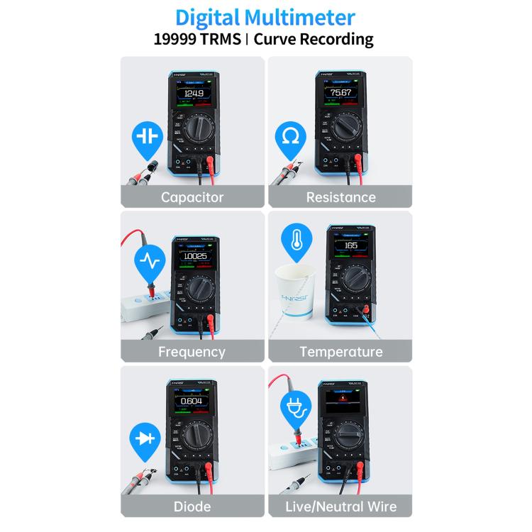 FNIRSI DST201 มัลติมิเตอร์ดิจิทัลออสซิลโลสโคป 3 ใน 1