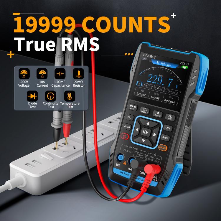 FNIRSI 2C53T มัลติมิเตอร์ดิจิทัลช่องคู่ 50M รุ่นมาตรฐาน รุ่นไฮเอนด์